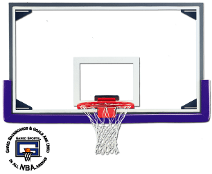 Gared Sports 42" x 72" Rectangular Glass Basketball Backboard